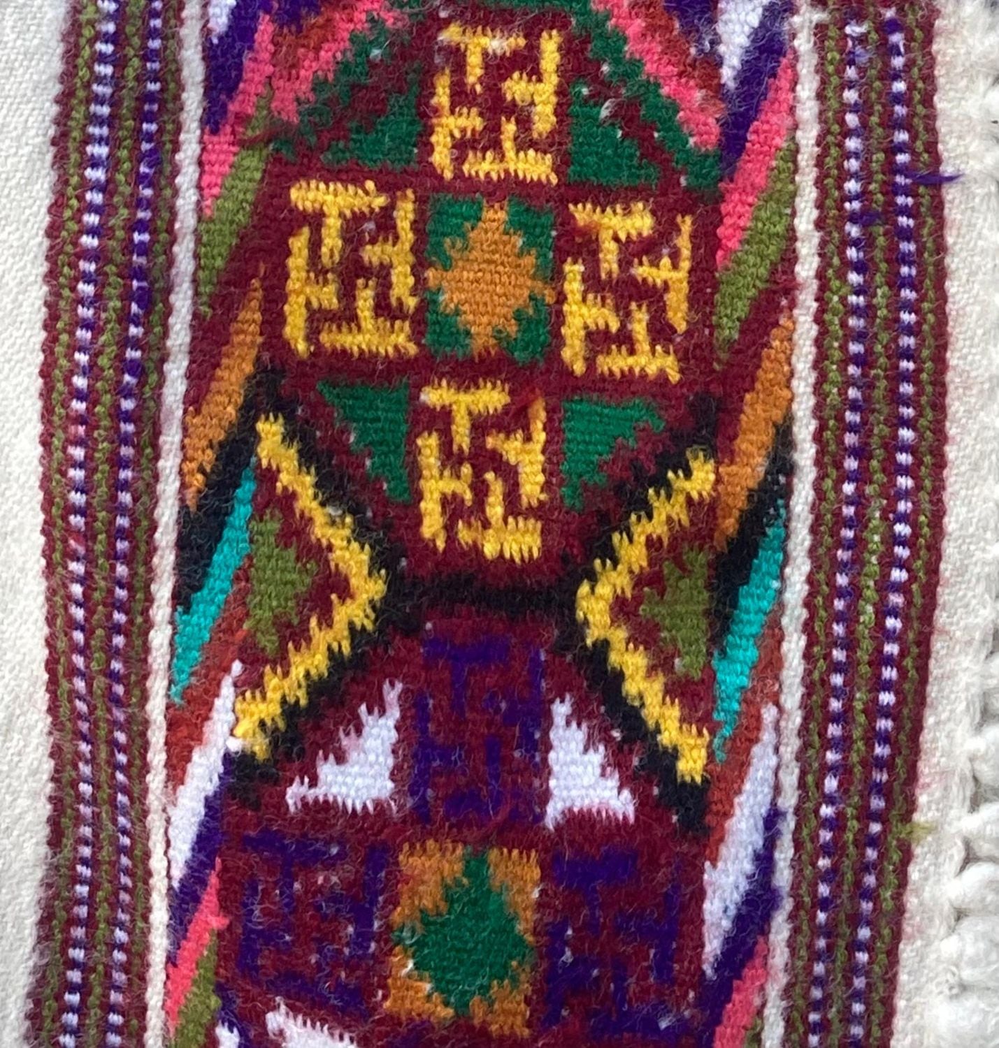 Hand-Loom Weaving in progress