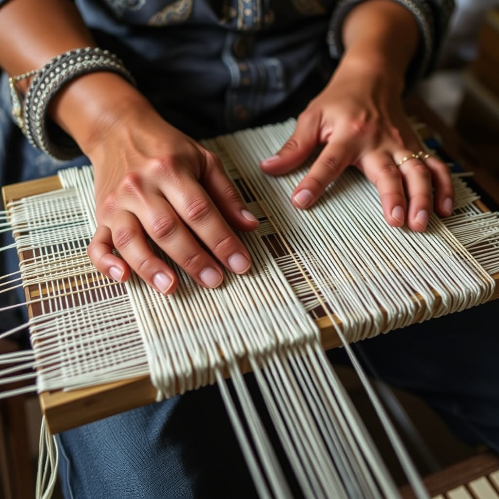 Backstrap Weaving in progress