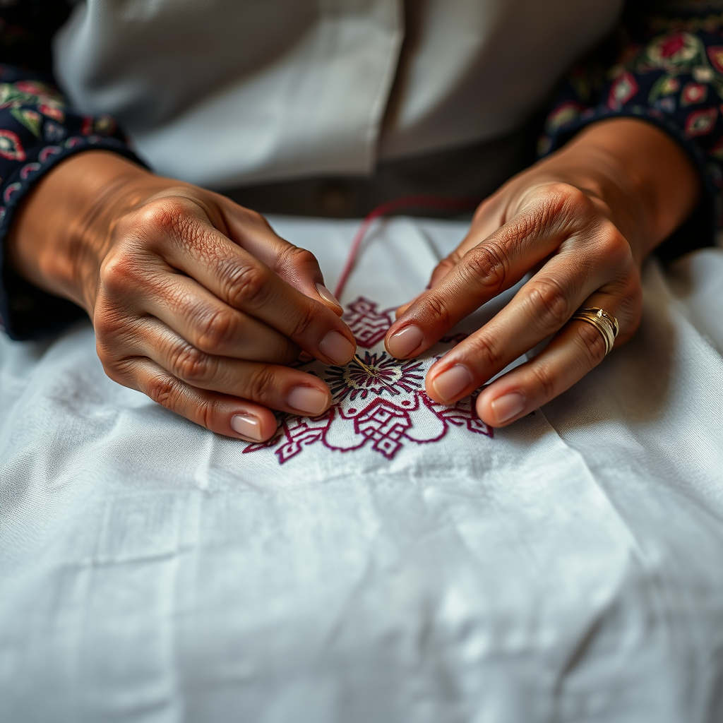 Hand Embroidery in progress
